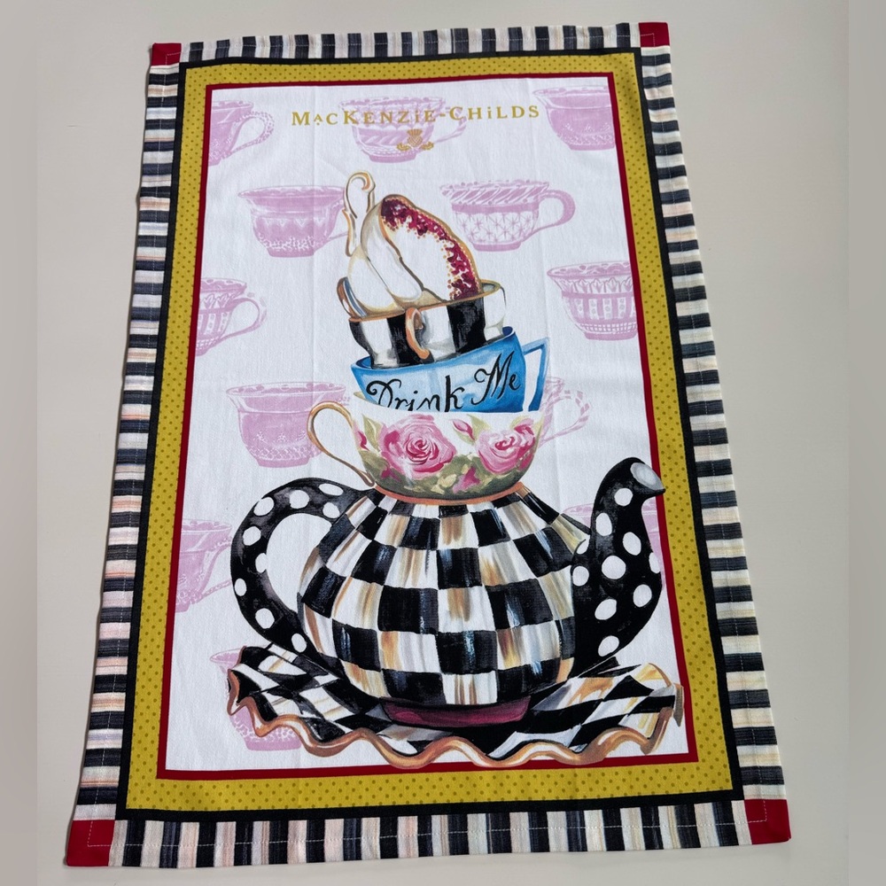 MacKenzie-Childs Brand New Curious Teacup Towel